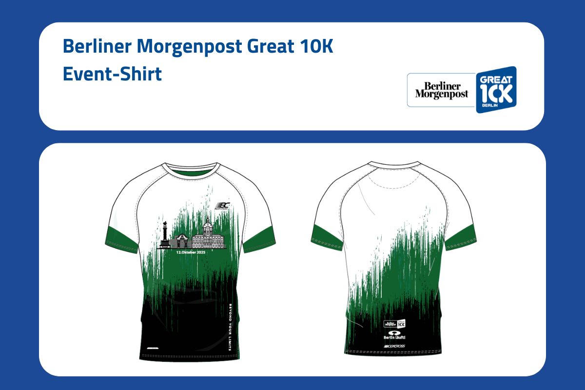 Get yours now: the event shirt for the Berliner Morgenpost Great 10K!