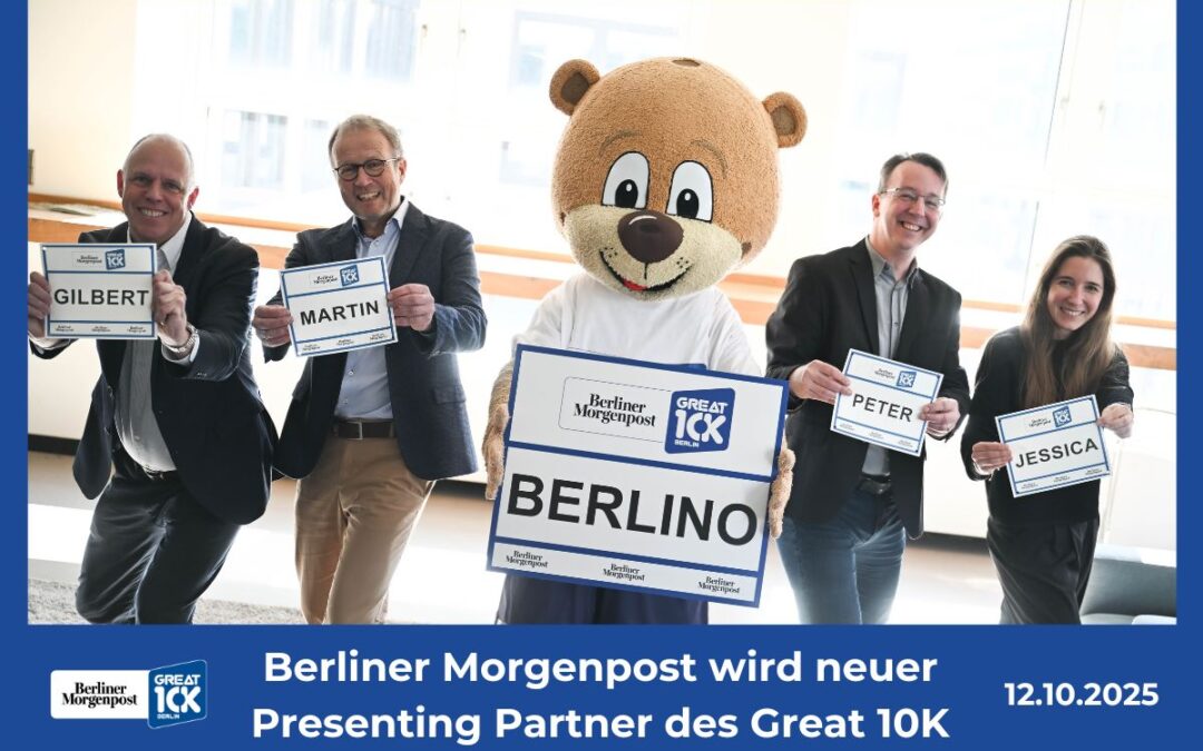 Berlin läuft mit der Berliner Morgenpost: Tageszeitung wird Presenting Partner des Great 10K