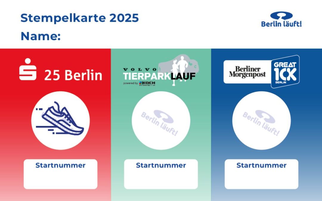The ‘Berlin läuft!’ stamp card 2025: Be part of it!